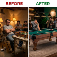 7.25 Ft Winstead Pool Table - Full Size Billiard Table with Complete Accessories Set, Green, by — Before & After